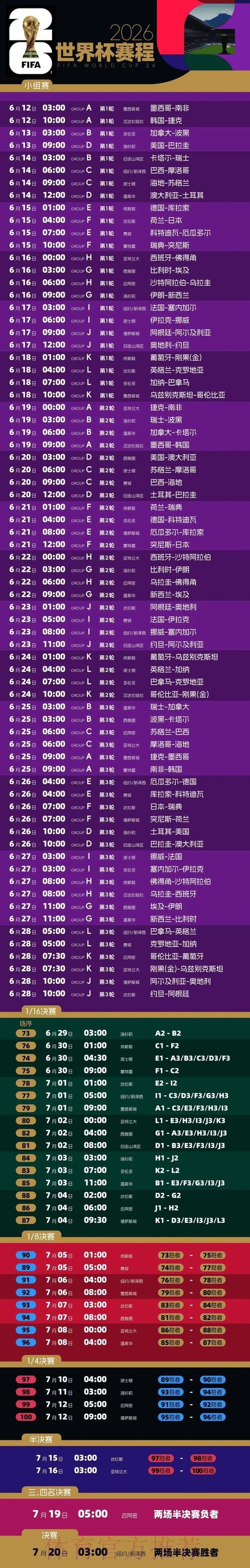 2026世界杯赛程最新实时赛程在哪里看 2026世界杯赛程最新实时赛程在哪里看